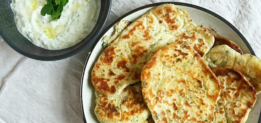 vegan tzatziki en vegan naan