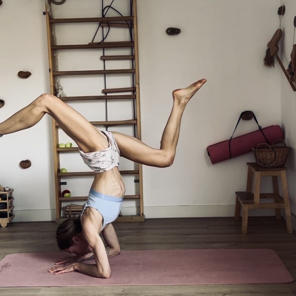 Pincha hoofdstand de groene mama