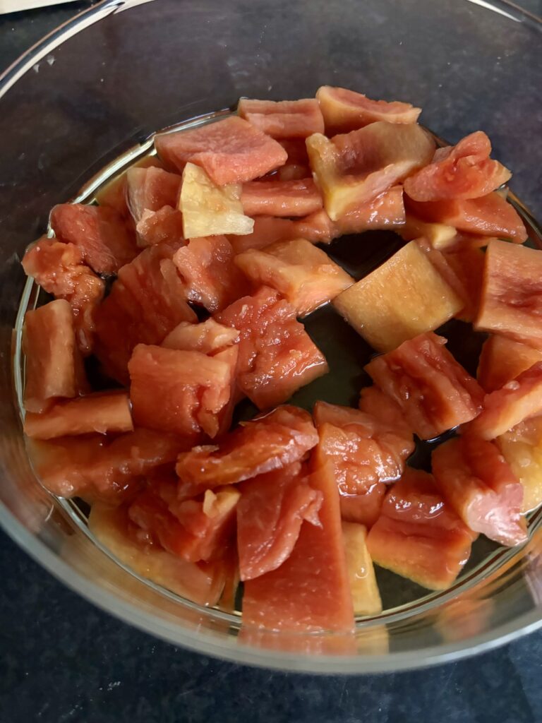 Vegan papaya ijs