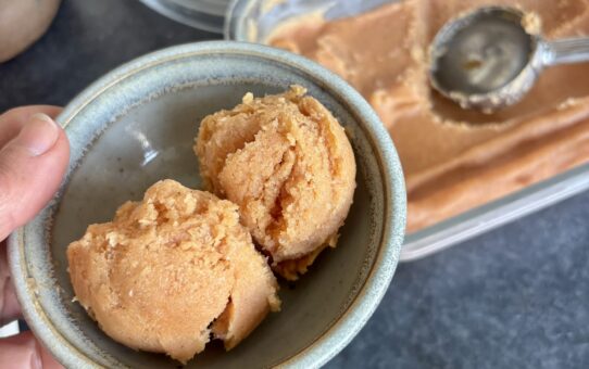 Vegan papaya ijs