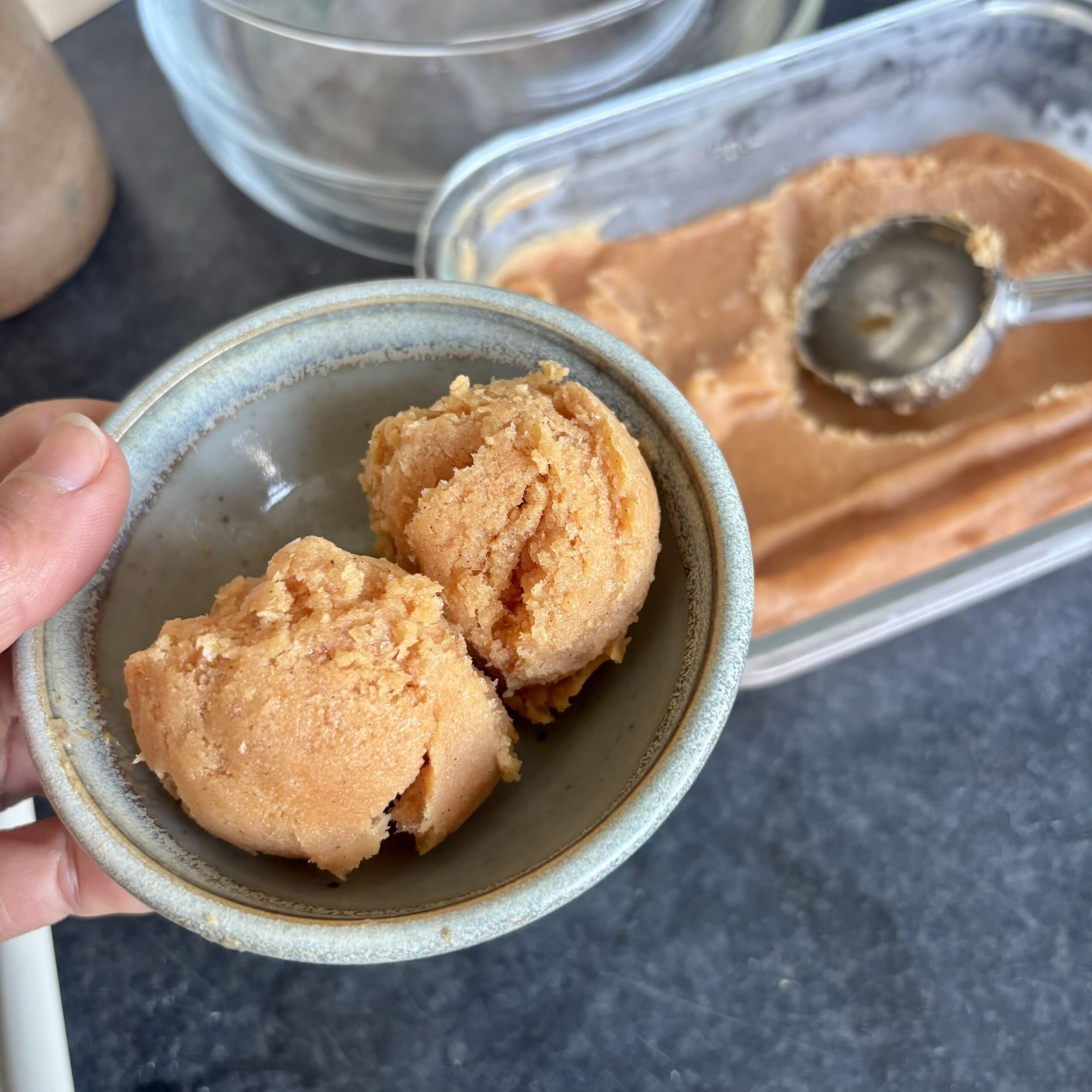 Vegan papaya ijs